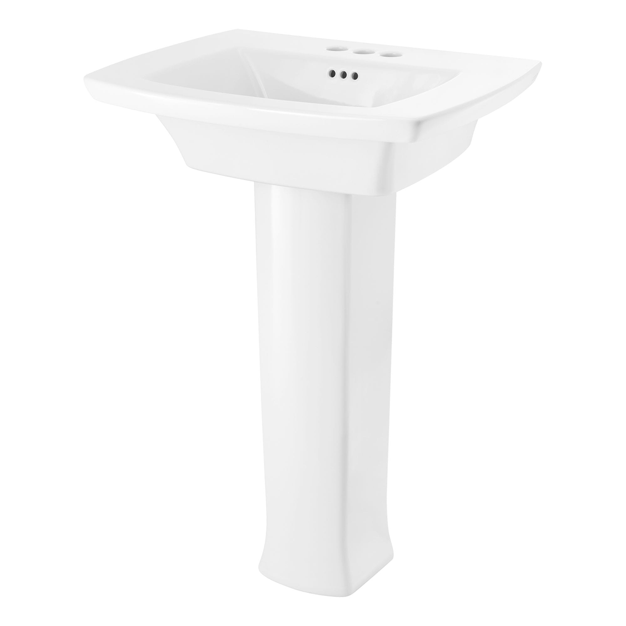 Edgemere 4 Inch Centerset Pedestal Sink Top and Leg Combination WHITE